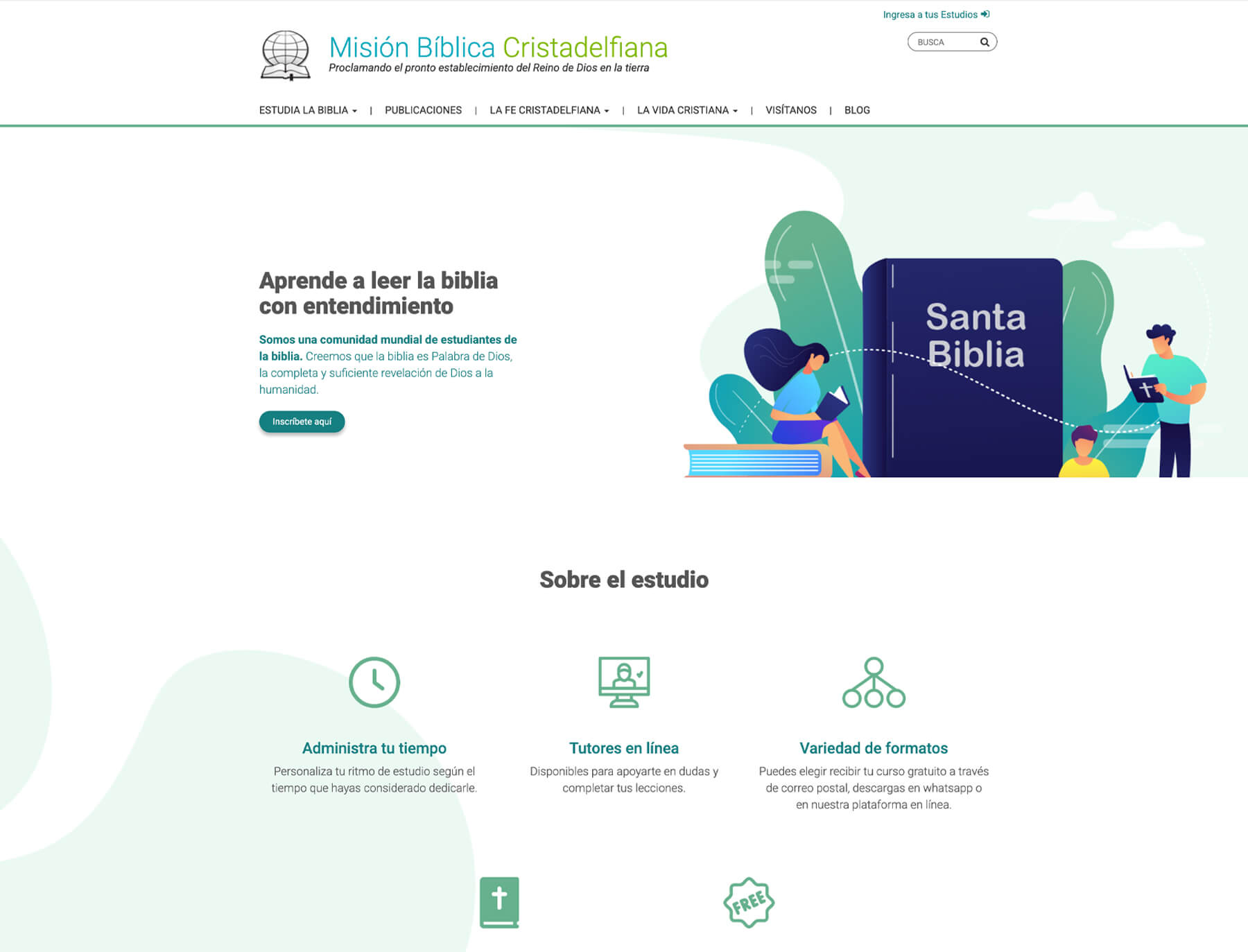LaBiblia study the Bible page with structured content and navigation
