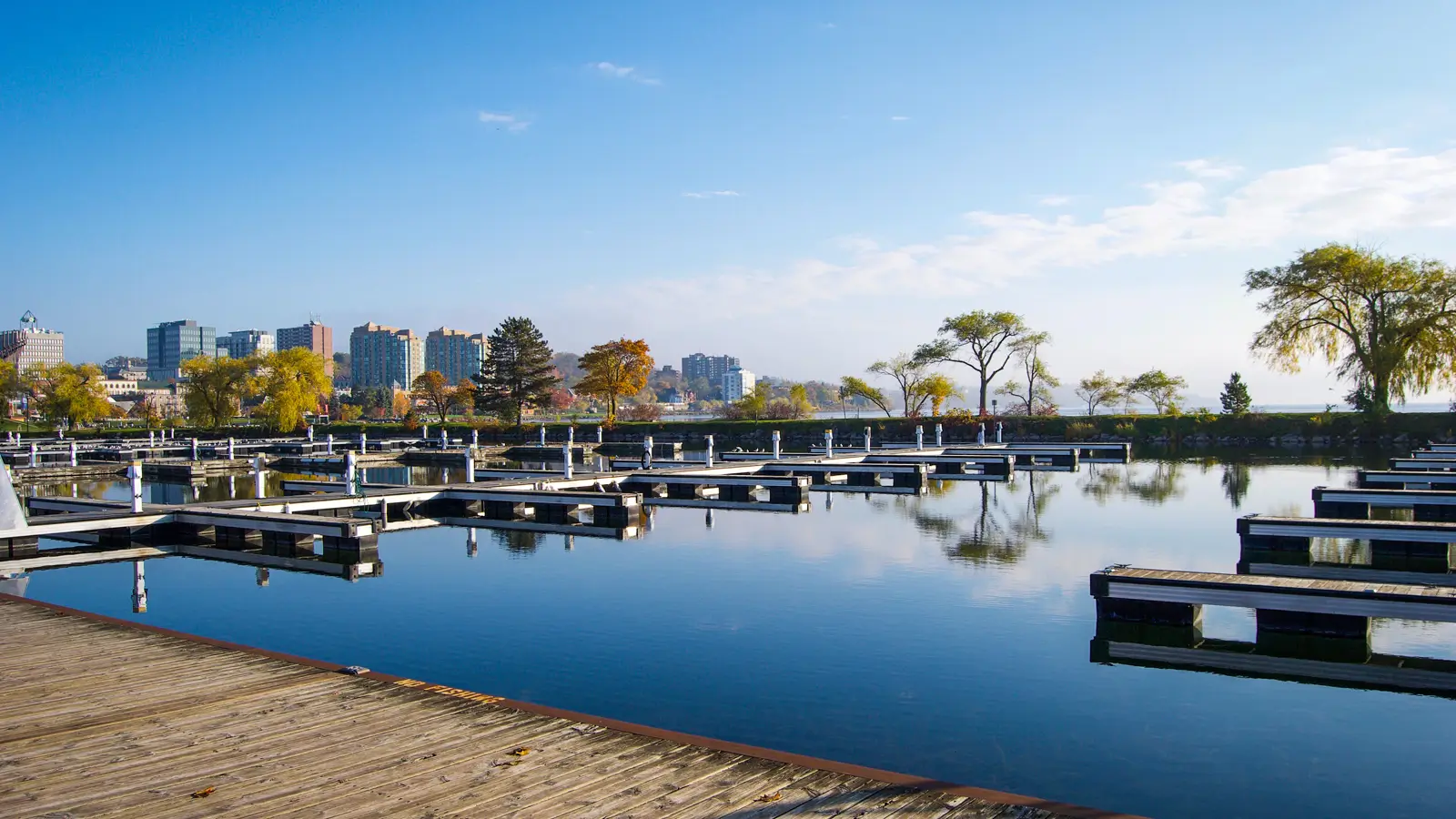 Barrie, Ontario waterfront and downtown core