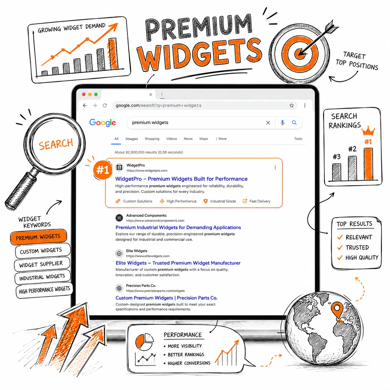 SEO packages and reporting for businesses