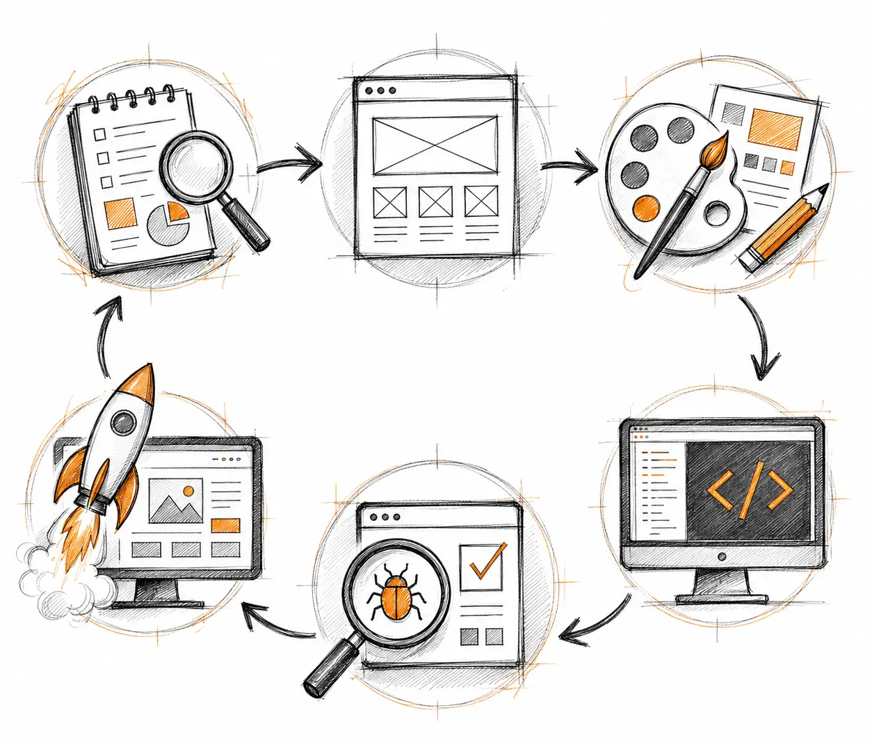 WordPress website design process from planning to launch