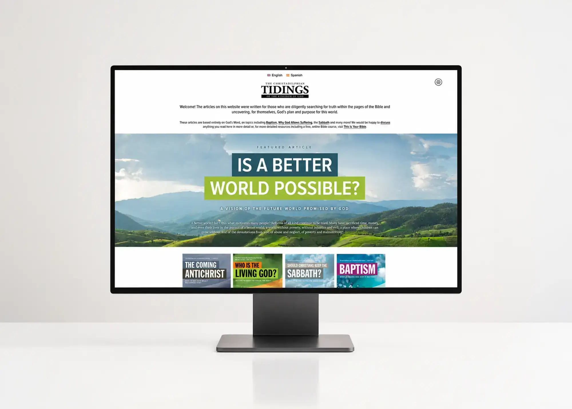 Christadelphian Tidings Online Learning Resource design work