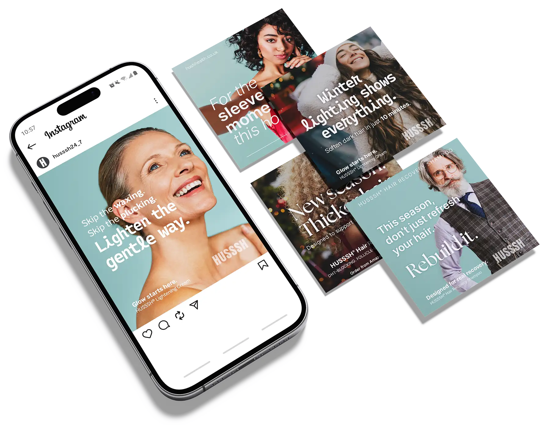 HUSSSH Health UK Instagram Post Design design work