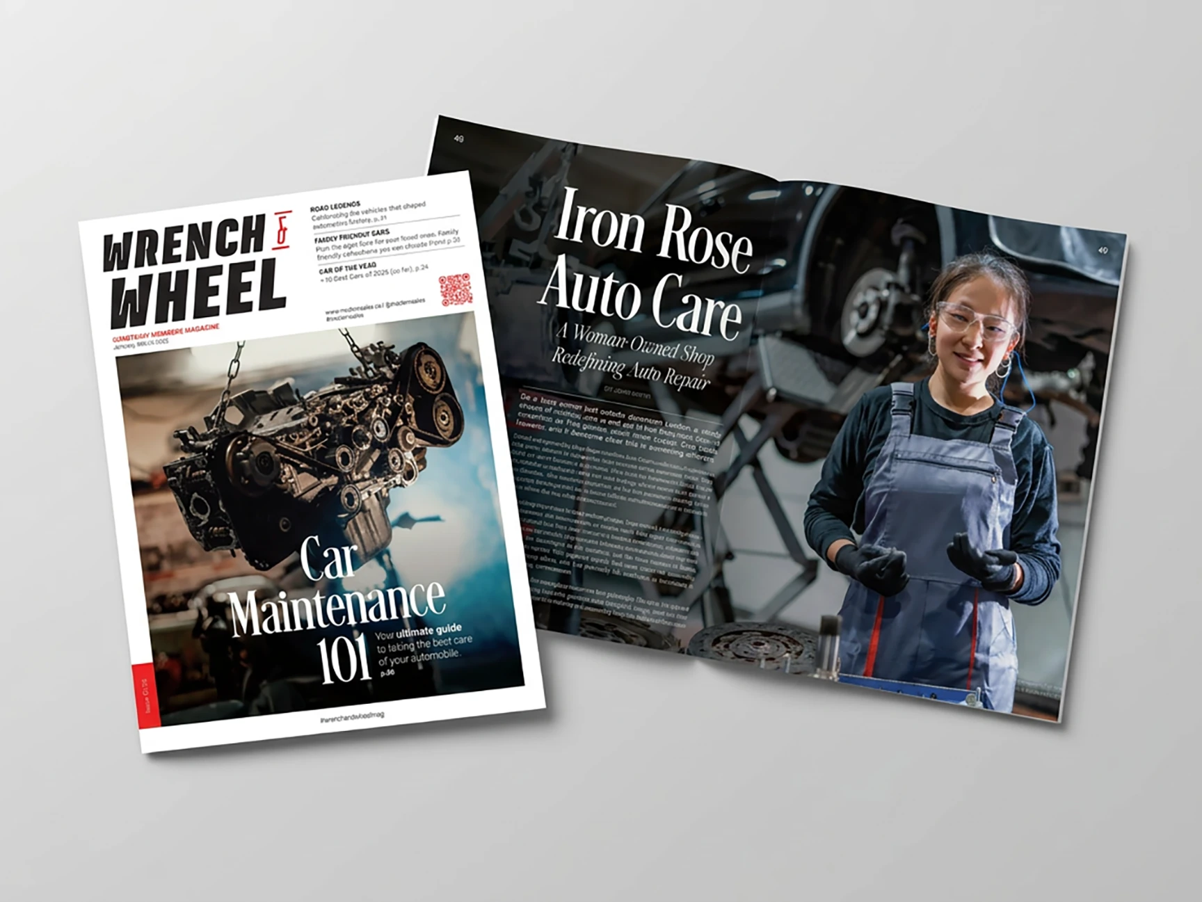 Wrench & Wheel Automotive Magazine Design design work