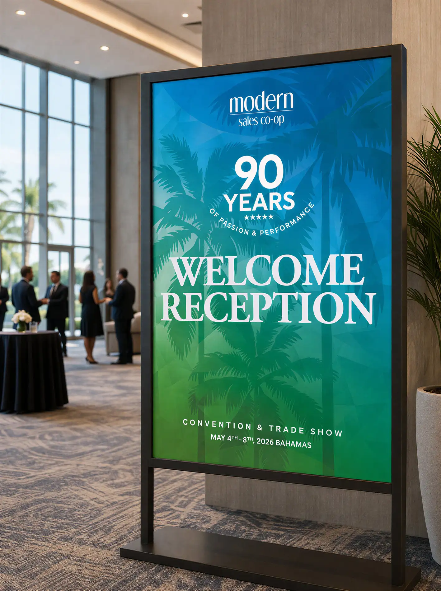 Modern Sales Co-op Conference & Tradeshow Sign Design design work
