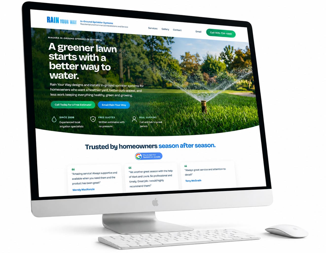 small business website design mockup